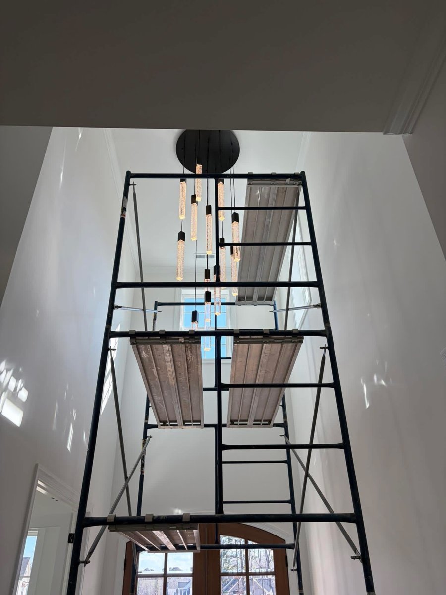 Chandelier installation